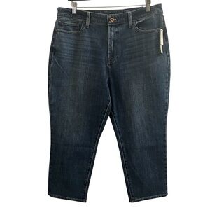 TALBOTS JEANS, Size 16P, Flawless โHigh Waist Modern Ankleโ Denim Jeans, NEW.